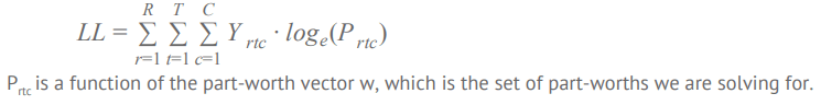 Conjoint Log Likelihood Measure